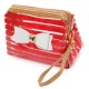 Stripe Transparent Cosmetic Bag Travel PVC Bow Tie Make Up Organizer Case Stripe Transparent Cosmetic Bag Travel PVC Bow Tie Make Up Organizer Case