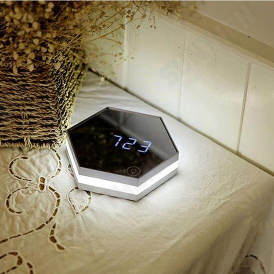 Three-Color Multi-function Mirror LED Makeup Mirror Light Night Light Alarm Clock Three-Color Multi-function Mirror LED Makeup Mirror Light Night Light Alarm Clock