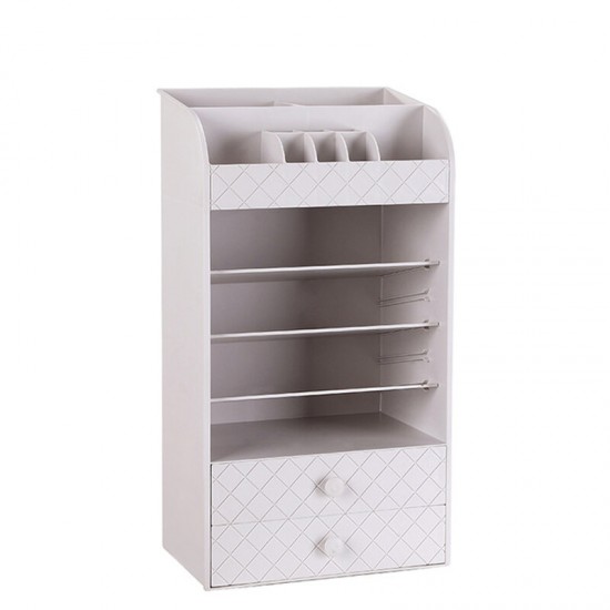 White Plastic Jewelry Cosmetic Storage Bag Small Drawer Organizer Box Multi-functional Desk Sundries Makeup Storage Case Container