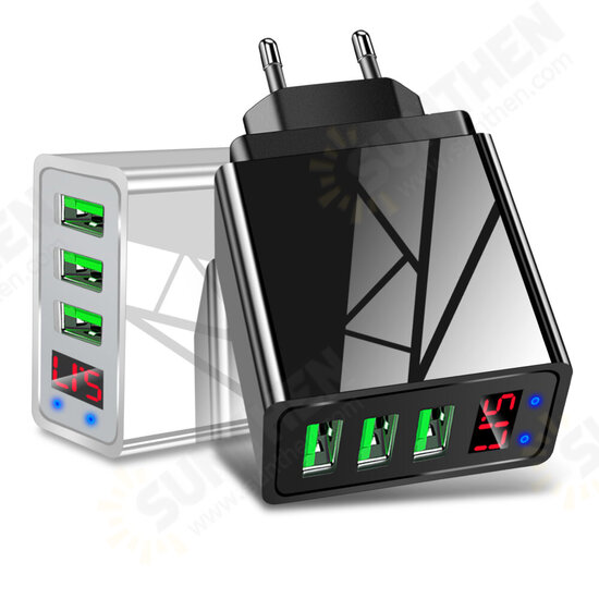 3.1A LED Display 3 Ports Fast Charging Smart USB Universal Wall Charger EU US UK Plug for iPhone 11 Pro Max for Samsung S10 K30 Tablet LG