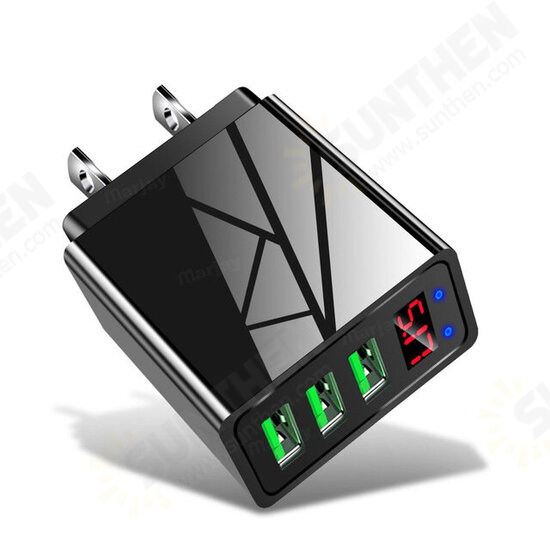 3.1A LED Display 3 Ports Fast Charging Smart USB Universal Wall Charger EU US UK Plug for iPhone 11 Pro Max for Samsung S10 K30 Tablet LG 3.1A LED Display 3 Ports Fast Charging Smart USB Universal Wall Charger EU US UK Plug for iPhone 11 Pro Max for Samsung S10 K30 Tablet LG