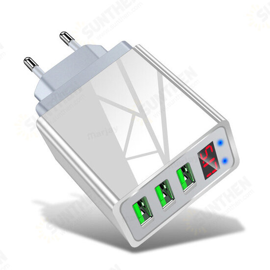 3.1A LED Display 3 Ports Fast Charging Smart USB Universal Wall Charger EU US UK Plug for iPhone 11 Pro Max for Samsung S10 K30 Tablet LG 3.1A LED Display 3 Ports Fast Charging Smart USB Universal Wall Charger EU US UK Plug for iPhone 11 Pro Max for Samsung S10 K30 Tablet LG