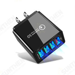 4 USB QC3.0 3A Fast Charging Smart USB Charger Adapter For iPhone XS 11 Pro Huawei P30 Pro Mate 30 5G 9Pro S10+ Note 10 5G 4 USB QC3.0 3A Fast Charging Smart USB Charger Adapter For iPhone XS 11 Pro Huawei P30 Pro Mate 30 5G 9Pro S10+ Note 10 5G