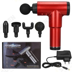 1/12/32 Gears Electric Percussion Massager Deep Muscle Pain Relief Therapy Device W/ 4 Heads 1/12/32 Gears Electric Percussion Massager Deep Muscle Pain Relief Therapy Device W/ 4 Heads