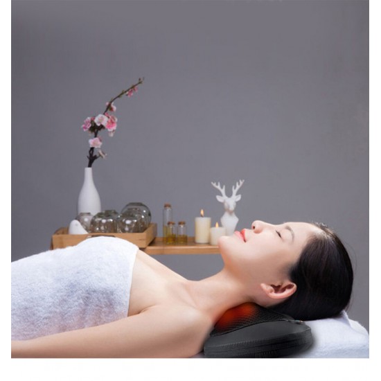 12/8/6/4 Heads Massage Pillow Electric Shiatsu Massager for Back Waist Body Cervical Pillow Home Car