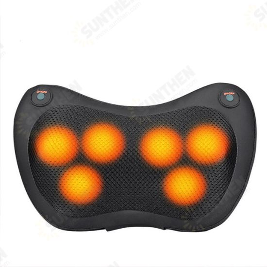 12/8/6/4 Heads Massage Pillow Electric Shiatsu Massager for Back Waist Body Cervical Pillow Home Car