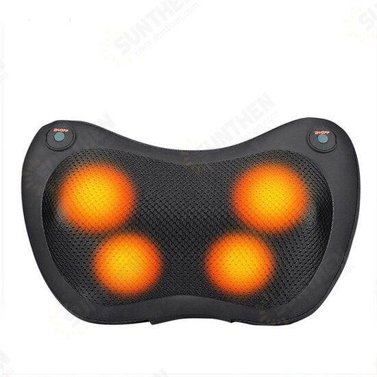 12/8/6/4 Heads Massage Pillow Electric Shiatsu Massager for Back Waist Body Cervical Pillow Home Car