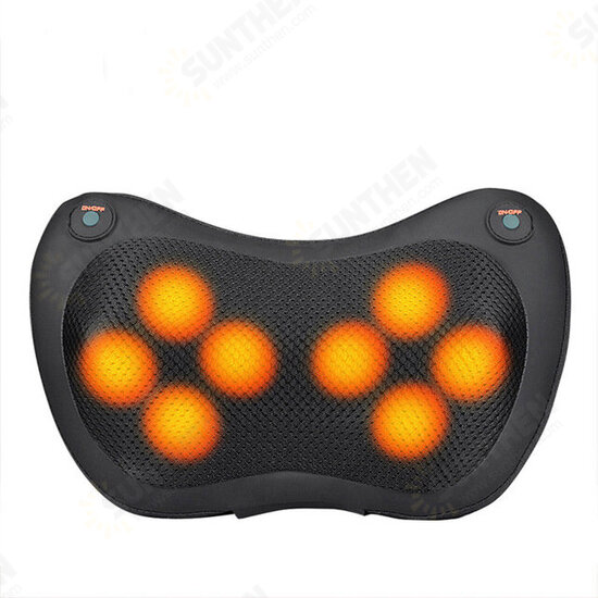 12/8/6/4 Heads Massage Pillow Electric Shiatsu Massager for Back Waist Body Cervical Pillow Home Car