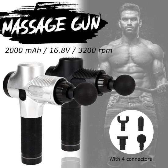 16.8V 2000mAh Touch Screen 20 Speed Fascia Muscle Relaxation Massager Display Gym High Frequency Vibration Percussion Electric Massager