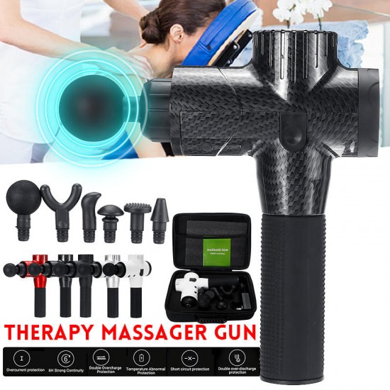 16.8V 2600mAh Li-ion Battery Mulscle Relief Massager Electric MASSAGER 5 Gear Handheld Cordless Tissue Percussion Massage W/EVA Bag Percussion Massager