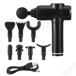 2000mAh Electric Muscle Massager USB Rechargable 20 Speeds With 8 Heads Deep Vibration Relaxing Therapy Device 2000mAh Electric Muscle Massager USB Rechargable 20 Speeds With 8 Heads Deep Vibration Relaxing Therapy Device