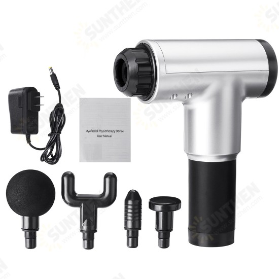 2000mAh Professional Fascia Massager 6 Speeds Muscle Relaxation Massage Guns + 4 Massage Heads 2000mAh Professional Fascia Massager 6 Speeds Muscle Relaxation Massage Guns + 4 Massage Heads