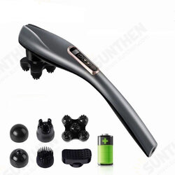 220V 2000mAh Electric Handheld Vibrating Massager Cordless Massage Stick for Shoulder Neck Waist Back Massage With 6 Massage Heads 220V 2000mAh Electric Handheld Vibrating Massager Cordless Massage Stick for Shoulder Neck Waist Back Massage With 6 Massage Heads