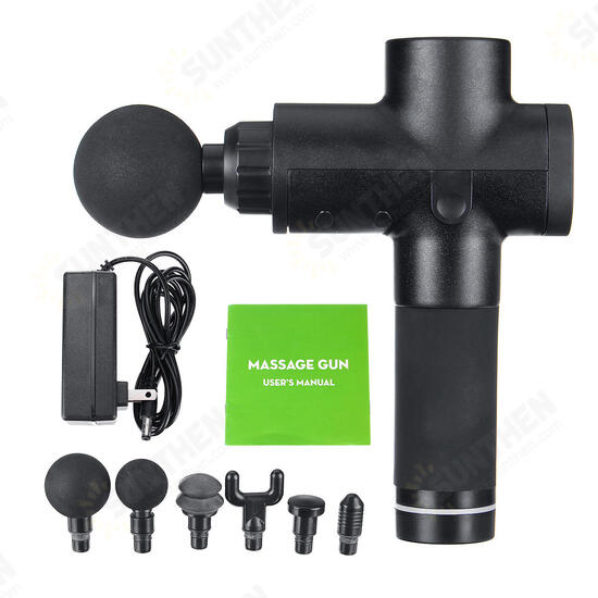 2400mAh Electric Percussion Massager 3 Speeds Low Noise Vibration Muscle Therapy Device with 6 Massage Heads 2400mAh Electric Percussion Massager 3 Speeds Low Noise Vibration Muscle Therapy Device with 6 Massage Heads