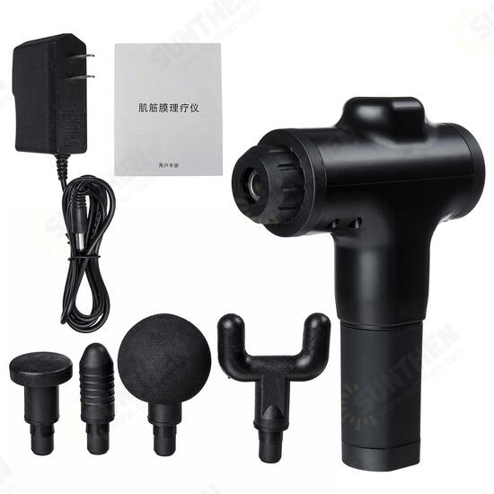 2800mAh Electric Percussion Massager 5 Gears Rechargeable Body Deep Muscle Pain Relief Therapy Device with 4 Heads 2800mAh Electric Percussion Massager 5 Gears Rechargeable Body Deep Muscle Pain Relief Therapy Device with 4 Heads