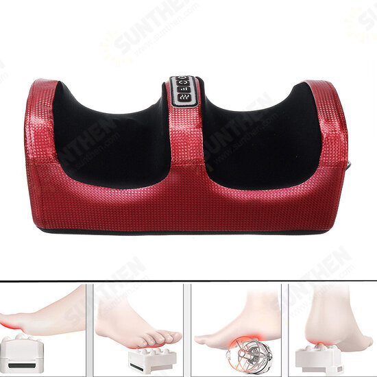 3 Levels Electric Foot Massager Calf Leg Air Compression Hot Compress Massage Machine Foot Care