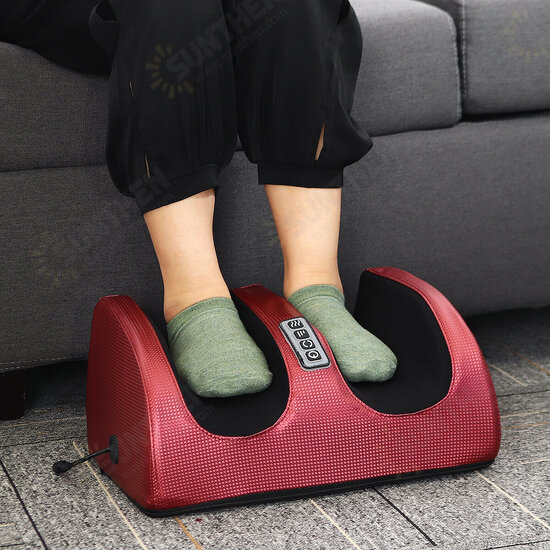 3 Speed Electric Foot Massager Machine Vibration Massage Magnetism Hot Compress Therapy Leg Relieve Fatigue Kneading Massage