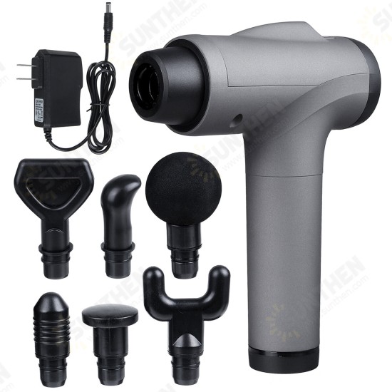 30 Speeds Electric Percussive Massager Rechargeable Mute Fascia Muscle Shock Vibration Therapy Device + 6 Heads 30 Speeds Electric Percussive Massager Rechargeable Mute Fascia Muscle Shock Vibration Therapy Device + 6 Heads