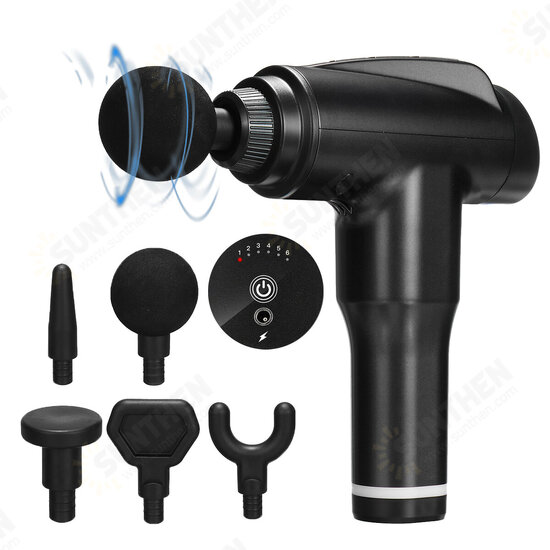 3000mAh 6 Speed Percussion Massager Deep Tissue Electric Massager 1200-4400r/min Massager for Muscle Tension Relief W/5 Massage Head 3000mAh 6 Speed Percussion Massager Deep Tissue Electric Massager 1200-4400r/min Massager for Muscle Tension Relief W/5 Massage Head