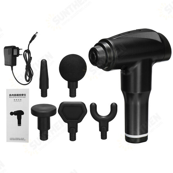 3000mAh 6 Speed Percussion Massager Deep Tissue Electric Massager 1200-4400r/min Massager for Muscle Tension Relief W/5 Massage Head 3000mAh 6 Speed Percussion Massager Deep Tissue Electric Massager 1200-4400r/min Massager for Muscle Tension Relief W/5 Massage Head