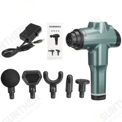 32 Gears Electric Fascia Massager Touch Screen Rechargeable Muscle Vibration Relaxer Fitness Equipment W/ 5 Heads 32 Gears Electric Fascia Massager Touch Screen Rechargeable Muscle Vibration Relaxer Fitness Equipment W/ 5 Heads