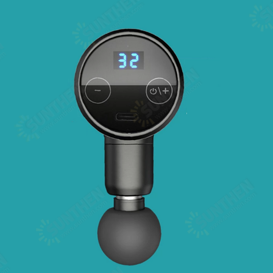 32 Gears LCD Massage Guns Type-C Rechargeable Deep Muscle Massager Guns Vibration Therapy Body Pain Relief Device 32 Gears LCD Massage Guns Type-C Rechargeable Deep Muscle Massager Guns Vibration Therapy Body Pain Relief Device