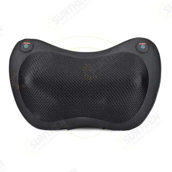 4/8 Heads Electric Shiatsu Massager Pillow Infrared Heating Back Neck Pillow Car Seat Cushion Electric Massager