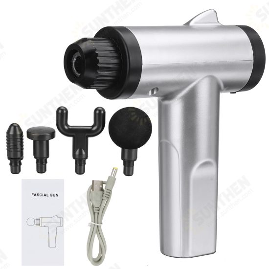 6 Gears 3200R/MIN Electric Percussion Massager Muscle Relaxation Therapy Massage Guns W/ 4 Massage Heads 6 Gears 3200R/MIN Electric Percussion Massager Muscle Relaxation Therapy Massage Guns W/ 4 Massage Heads