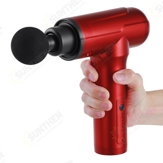 6 Speed USB Electric Fasic Massage Guns Deep Tissue Percussion Massager Muscle Vibrating Relaxing Pain Relief Device W/ 6 Heads 6 Speed USB Electric Fasic Massage Guns Deep Tissue Percussion Massager Muscle Vibrating Relaxing Pain Relief Device W/ 6 Heads