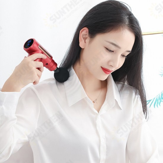 6 Speeds Mini Electric Percussive Massager Sport Deep Muscle Tissue Pain Relief Device Massage Guns W/ 4 Heads 6 Speeds Mini Electric Percussive Massager Sport Deep Muscle Tissue Pain Relief Device Massage Guns W/ 4 Heads