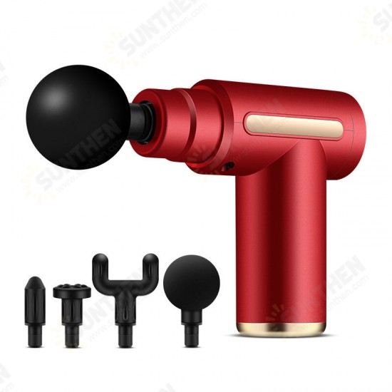 6 Speeds Mini Electric Percussive Massager Sport Deep Muscle Tissue Pain Relief Device Massage Guns W/ 4 Heads 6 Speeds Mini Electric Percussive Massager Sport Deep Muscle Tissue Pain Relief Device Massage Guns W/ 4 Heads