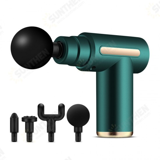 6 Speeds Mini Electric Percussive Massager Sport Deep Muscle Tissue Pain Relief Device Massage Guns W/ 4 Heads 6 Speeds Mini Electric Percussive Massager Sport Deep Muscle Tissue Pain Relief Device Massage Guns W/ 4 Heads
