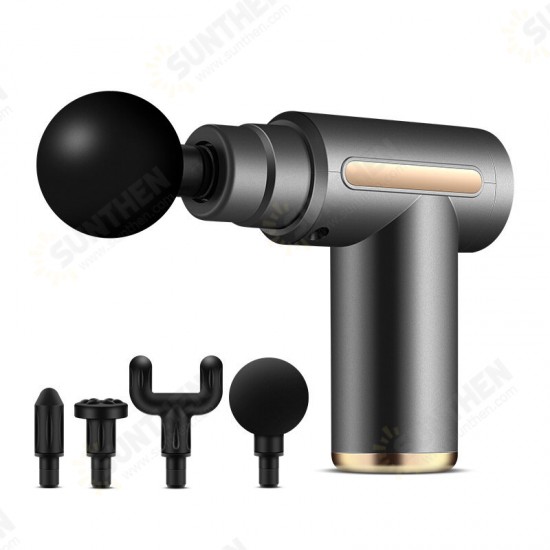 6 Speeds Mini Electric Percussive Massager Sport Deep Muscle Tissue Pain Relief Device Massage Guns W/ 4 Heads 6 Speeds Mini Electric Percussive Massager Sport Deep Muscle Tissue Pain Relief Device Massage Guns W/ 4 Heads