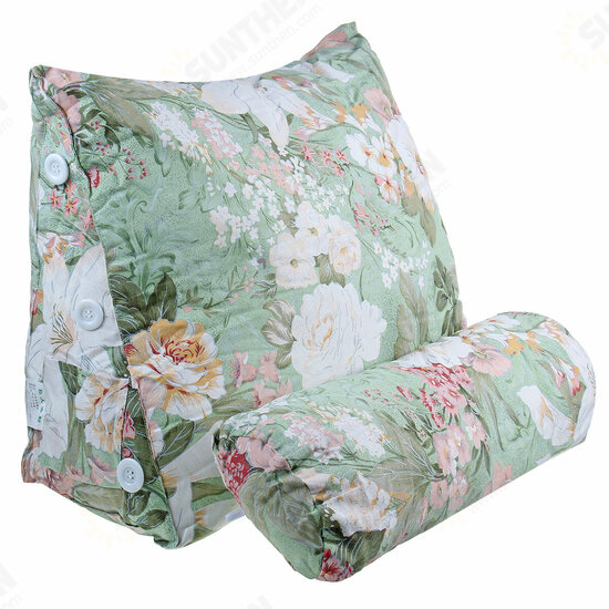 60*50*22CM Triangle Cushion Waist Cushion Rest Pillow Simple Ins Style Removable And Washable (With Headrest)