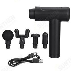 7200 RPM Electric Muscle Percussion Massager LCD Display USB Rechargeable Leg Neck Pain Relief Therapy Device With 4 Heads 7200 RPM Electric Muscle Percussion Massager LCD Display USB Rechargeable Leg Neck Pain Relief Therapy Device With 4 Heads