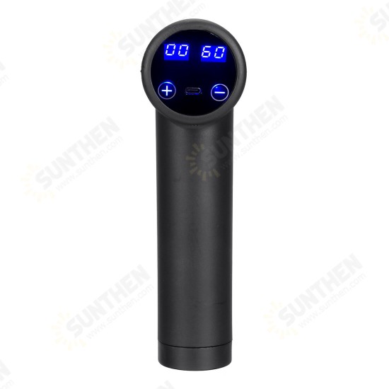 7200 RPM Electric Muscle Percussion Massager LCD Display USB Rechargeable Leg Neck Pain Relief Therapy Device With 4 Heads