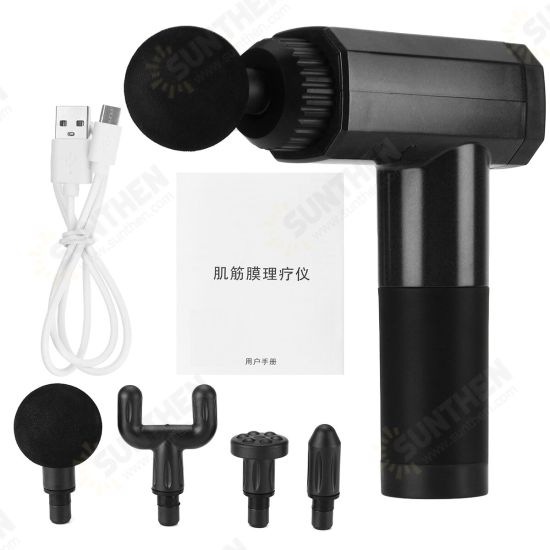 80W Smart Touch LED Electric Percussive Massager 4 Gears USB Rechargeable Deep Muscle Shock Vibration Relaxing Therapy Device + 4 Heads 80W Smart Touch LED Electric Percussive Massager 4 Gears USB Rechargeable Deep Muscle Shock Vibration Relaxing Therapy Device + 4 Heads