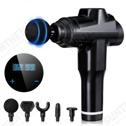 LCD Electric Percussion Massage Guns Muscle Vibration Pain Relief Therapy Deep Tissue Massager W/ 5 Heads LCD Electric Percussion Massage Guns Muscle Vibration Pain Relief Therapy Deep Tissue Massager W/ 5 Heads