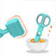 Children Baby Food Supplement Food Safety Scissors Fish Meat Noodles Cutting Tool Children Baby Food Supplement Food Safety Scissors Fish Meat Noodles Cutting Tool