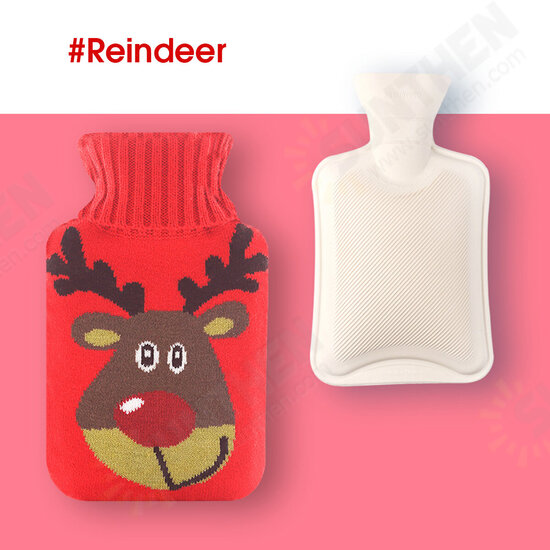 Christmas Hand Warmer Water Injection Hot Water Bag Hot Water Bottle With Knitted Cover for Christmas Gift Bottles Christmas Hand Warmer Water Injection Hot Water Bag Hot Water Bottle With Knitted Cover for Christmas Gift Bottles