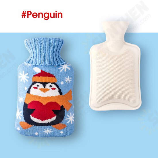Christmas Hand Warmer Water Injection Hot Water Bag Hot Water Bottle With Knitted Cover for Christmas Gift Bottles Christmas Hand Warmer Water Injection Hot Water Bag Hot Water Bottle With Knitted Cover for Christmas Gift Bottles