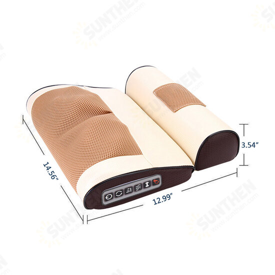 Double 8D Electric Massage Pillow Body Infrared Heating Neck Shoulder Back Pillow Massager