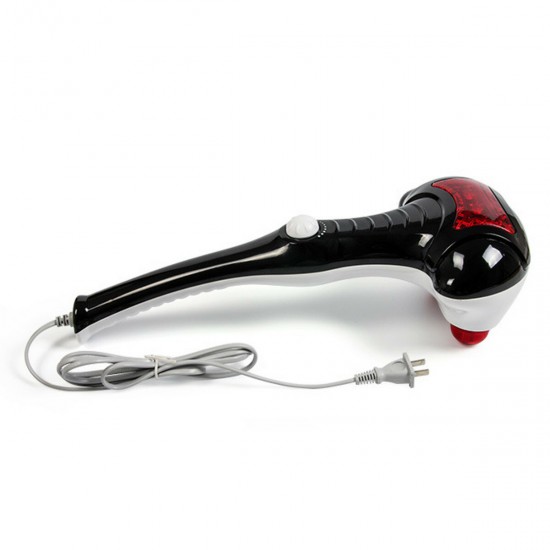Electric Handheld Massager Infrared Heating 2 Head Body Neck Back Vibration Massage Hammer
