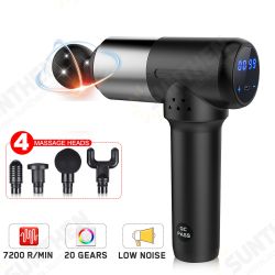 Electric Percussive Massage Gun Intelligent 20 Gears Force Adjustment Percussion Massage Gun Handheld Relaxing Deep Muscles Therapy Device Electric Percussive Massage Gun Intelligent 20 Gears Force Adjustment Percussion Massage Gun Handheld Relaxing Deep Muscles Therapy Device