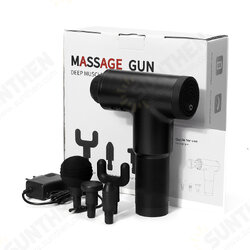 Electric Percussive Massager 4 Levels Muscle Vibrating Relaxing Pain Relief Therpy Device with 4 Massage Heads Electric Percussive Massager 4 Levels Muscle Vibrating Relaxing Pain Relief Therpy Device with 4 Massage Heads