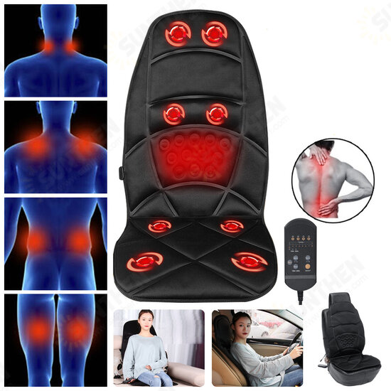 Full Body Waist Back Vibration Massage Cushion Intelligent Control Automatically Timing Car Massage Seat Overload Protection Massage Cushion