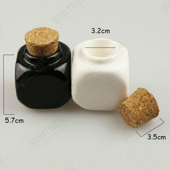 Manicure Tool Mini 10ml Ceramic Glass Dappen Dish Bottle Acrylic Liquid Glitter Powder Bowl Cup Container With Wood Lid Manicure Tool Mini 10ml Ceramic Glass Dappen Dish Bottle Acrylic Liquid Glitter Powder Bowl Cup Container With Wood Lid