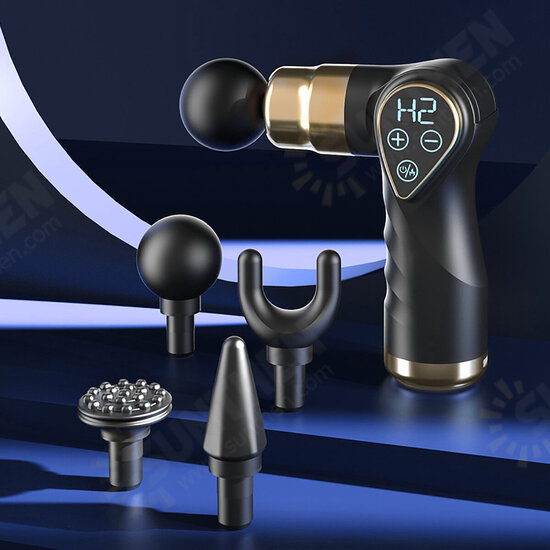 Mini Foldable Touch LCD Screen Massage Gun Hot Compress Function Muscle Fascia Relex Massager Long-lasting Power Muscle Massager Mini Foldable Touch LCD Screen Massage Gun Hot Compress Function Muscle Fascia Relex Massager Long-lasting Power Muscle Massager
