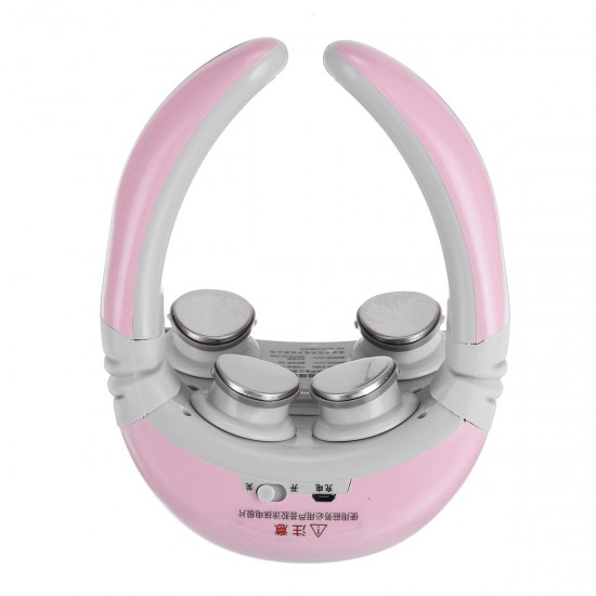USB Rechargeable Electric Cervical Massager 9 Gears Neck Shoulders Body Heating Kneading Shiatsu Massager