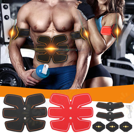 Unisex Abdominal Toning Arm Muscle Stimulator Belt EMS Training Body Exercise Trainer Toner ABS Fitness Set